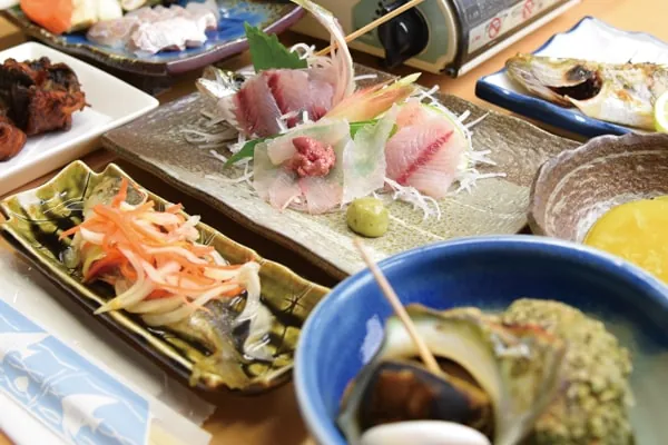 南房総の旬の魚介を使ったコース料理